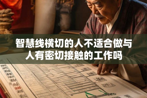 智慧线横切的人不适合做与人有密切接触的工作吗