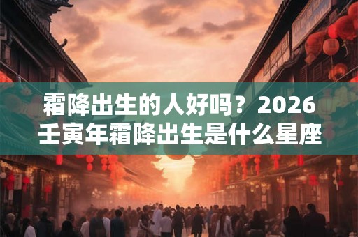 霜降出生的人好吗？2026壬寅年霜降出生是什么星座