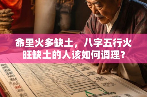 命里火多缺土，八字五行火旺缺土的人该如何调理？