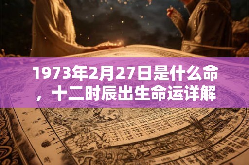 1973年2月27日是什么命，十二时辰出生命运详解