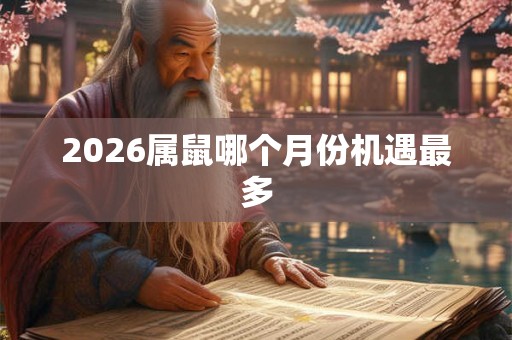 2026属鼠哪个月份机遇最多