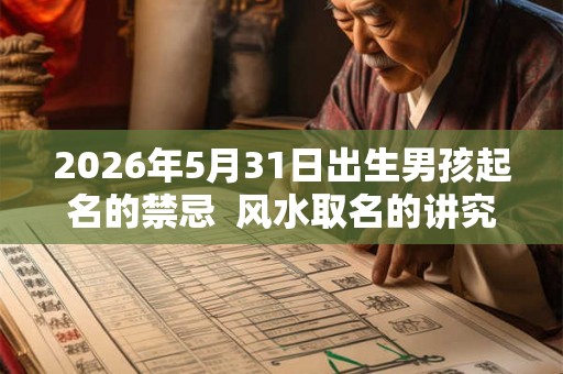 2026年5月31日出生男孩起名的禁忌  风水取名的讲究