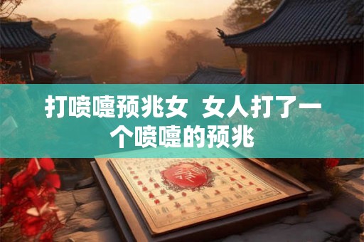 打喷嚏预兆女  女人打了一个喷嚏的预兆