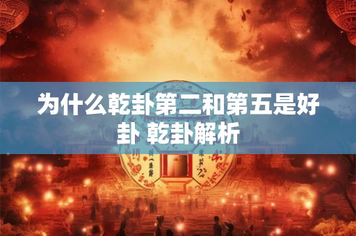 为什么乾卦第二和第五是好卦 乾卦解析