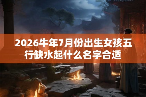 2026牛年7月份出生女孩五行缺水起什么名字合适