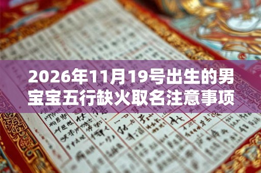 2026年11月19号出生的男宝宝五行缺火取名注意事项
