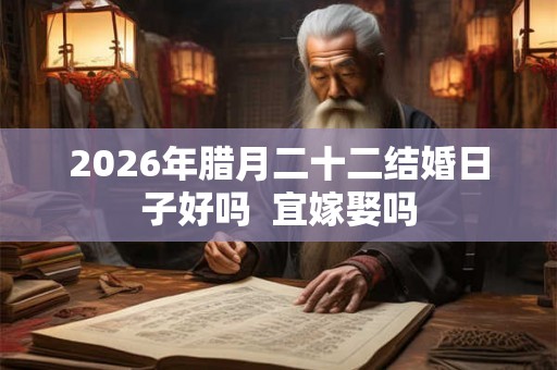 2026年腊月二十二结婚日子好吗  宜嫁娶吗