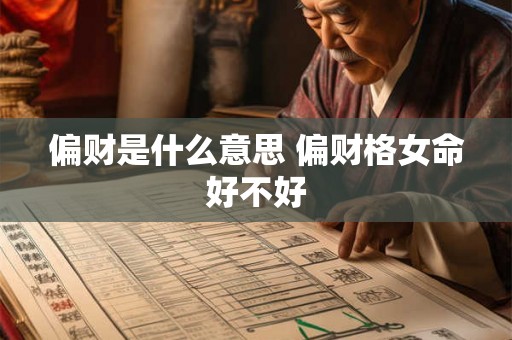 偏财是什么意思 偏财格女命好不好