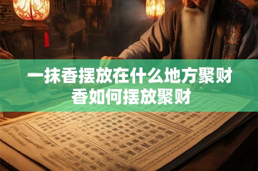 一抹香摆放在什么地方聚财 香如何摆放聚财