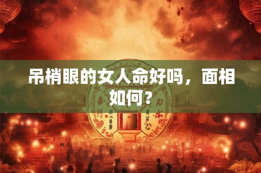 吊梢眼的女人命好吗，面相如何？