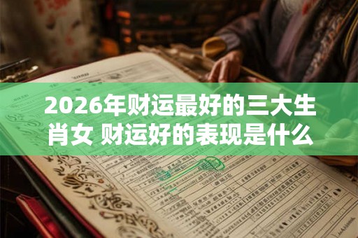 2026年财运最好的三大生肖女 财运好的表现是什么