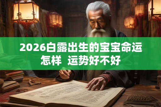2026白露出生的宝宝命运怎样 运势好不好 2026白露出生的宝宝命运怎样 运势好不好
