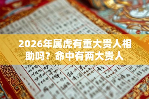 2026年属虎有重大贵人相助吗?命中有两大贵人 2026年属虎有重大贵人相助吗?命中有两大贵人