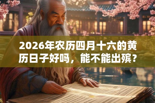 2026年农历四月十六的黄历日子好吗，能不能出殡？