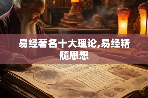 易经著名十大理论,易经精髓思想