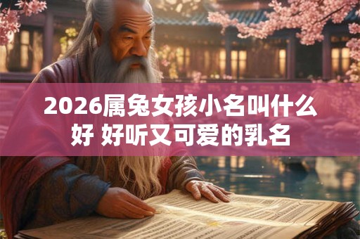 2026属兔女孩小名叫什么好 好听又可爱的乳名