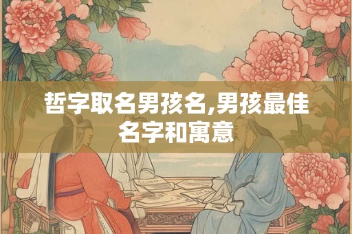 哲字取名男孩名,男孩最佳名字和寓意