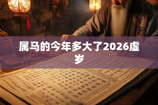 属马的今年多大了2026虚岁