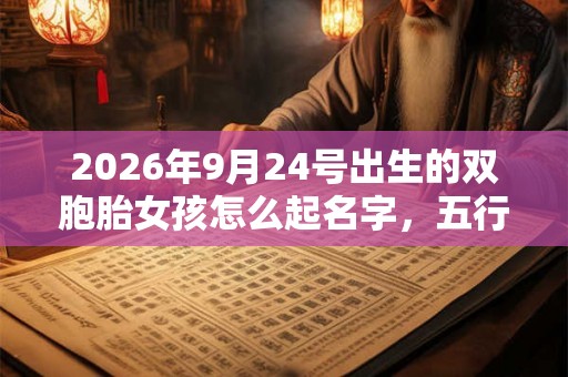 2026年9月24号出生的双胞胎女孩怎么起名字，五行属什么？
