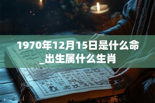 1970年12月15日是什么命_出生属什么生肖