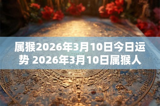 属猴2026年3月10日今日运势 2026年3月10日属猴人运势