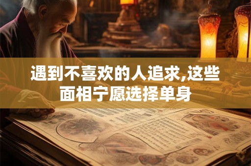 遇到不喜欢的人追求,这些面相宁愿选择单身