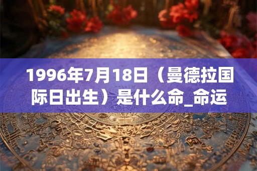 1996年7月18日（曼德拉国际日出生）是什么命_命运如何