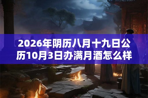 2026年阴历八月十九日公历10月3日办满月酒怎么样