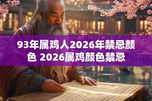 93年属鸡人2026年禁忌颜色 2026属鸡颜色禁忌