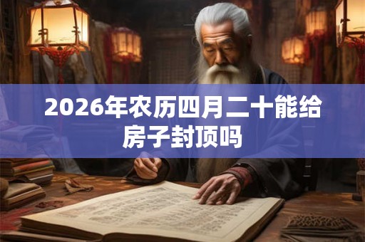 2026年农历四月二十能给房子封顶吗