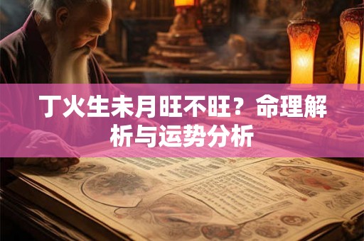 丁火生未月旺不旺？命理解析与运势分析