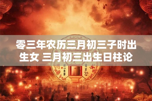零三年农历三月初三子时出生女 三月初三出生日柱论命