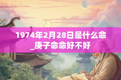 1974年2月28日是什么命_庚子命命好不好
