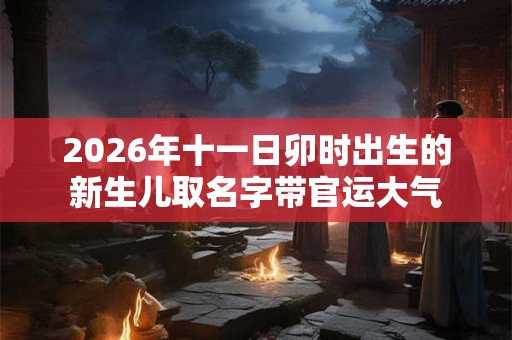 2026年十一日卯时出生的新生儿取名字带官运大气