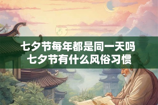 七夕节每年都是同一天吗 七夕节有什么风俗习惯