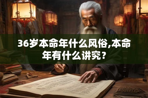36岁本命年什么风俗,本命年有什么讲究? 36岁本命年什么风俗,本命年有什么讲究?