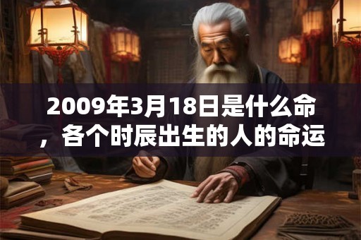 2009年3月18日是什么命，各个时辰出生的人的命运