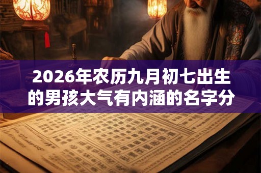 2026年农历九月初七出生的男孩大气有内涵的名字分享