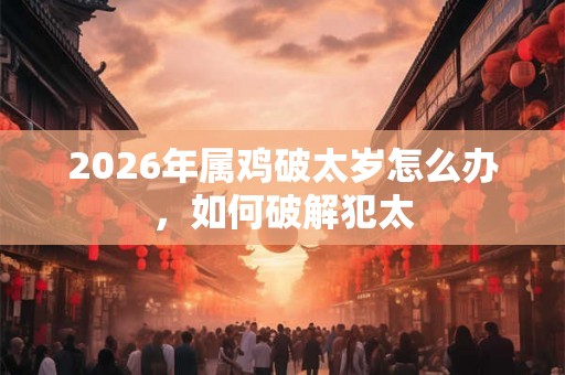 2026年属鸡破太岁怎么办，如何破解犯太