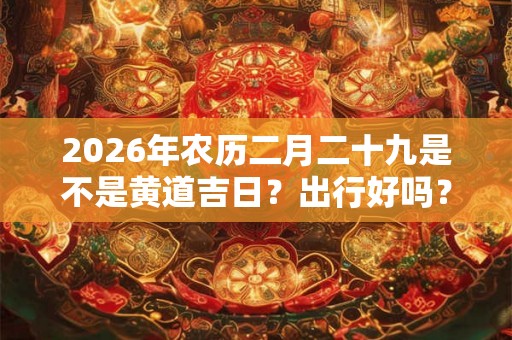 2026年农历二月二十九是不是黄道吉日？出行好吗？
