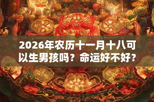 2026年农历十一月十八可以生男孩吗？命运好不好？