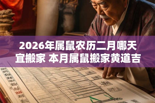 2026年属鼠农历二月哪天宜搬家 本月属鼠搬家黄道吉日