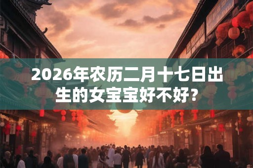 2026年农历二月十七日出生的女宝宝好不好？