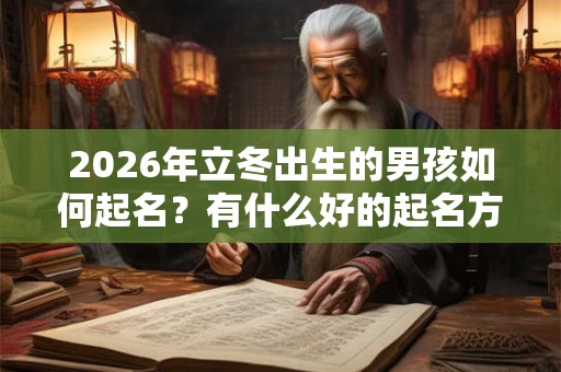 2026年立冬出生的男孩如何起名？有什么好的起名方法？