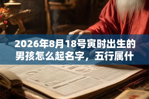 2026年8月18号寅时出生的男孩怎么起名字，五行属什么