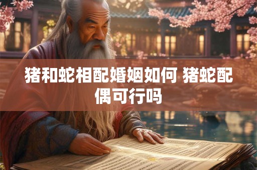 猪和蛇相配婚姻如何 猪蛇配偶可行吗