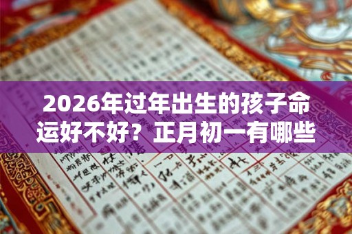 2026年过年出生的孩子命运好不好？正月初一有哪些禁忌？