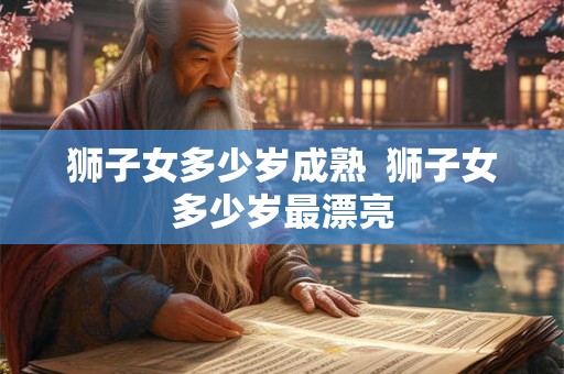 狮子女多少岁成熟  狮子女多少岁最漂亮