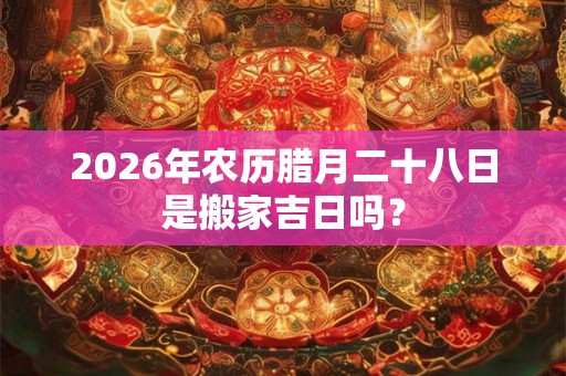 2026年农历腊月二十八日是搬家吉日吗？