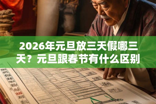 2026年元旦放三天假哪三天？元旦跟春节有什么区别？